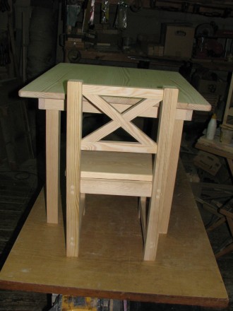 Детская деревянная мебель!
Стол 60*70 см, толщина столешницы - 2 см. 
Края обя. . фото 9