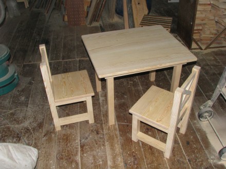 Детская деревянная мебель!
Стол 60*70 см, толщина столешницы - 2 см. 
Края обя. . фото 6