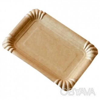 Тарелка бумажная крафт ламинированная — удобная и практичная, изготовленная из н. . фото 1