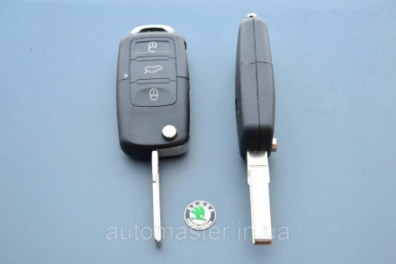 Корпус выкидного авто ключа для SKODA (шкода) 3 - кнопки. Київ. фото 1 Корпус выкидного авто ключа для SKODA (шкода) 3 - кнопки. Київ. фото 1