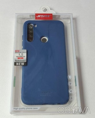 Силиконовый чехол SMTT Soft Xiaomi Redmi Note 8 Blue. . фото 1