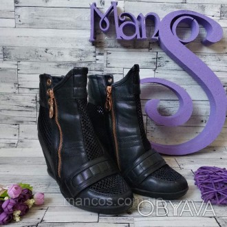 Ботинки Rima женские черные кожа перфо на танкетке
В идеальном состоянии
Размер:. . фото 1