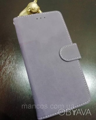 Кожаный чехол-книжка для Huawei Nova 3i / P Smart Plus фиолетовый с отделами для. . фото 1