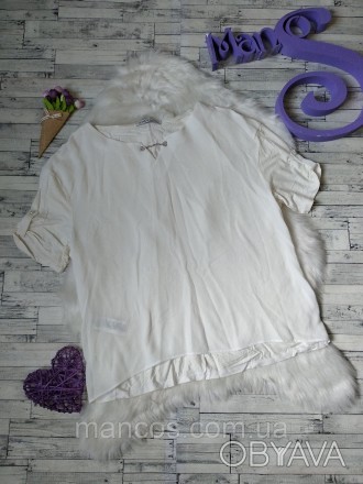 Летняя блузка женская Goldi белая
 в идеальном состоянии, как новая
Размер по би. . фото 1