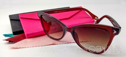 Солнцезащитные очки Givenchy GV7265 кошачий глаз цвет оправы коричневый прозрачн. . фото 1