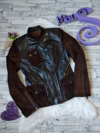 Женская куртка Fierra натуральная кожа замша темно-коричневого цвета 
Состояние:. . фото 1