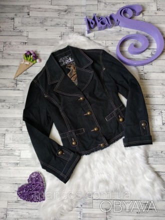 Джинсовый пиджак ADL женский черный с вышивкой
В идеальном состоянии
С вышивкой . . фото 1