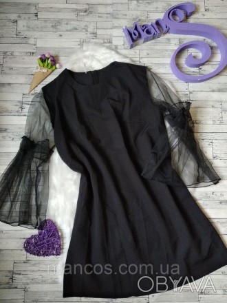 Платье женское черное с рукавами из фатина сетка
новое
Размер 50-52 (XL-XXL)
Зам. . фото 1