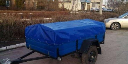 Тент на легковой прицеп КМЗ 2,05 х 1,25  ПВХ Еврофура. Барышевка. фото 1