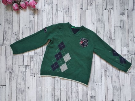 Свитер на мальчика Benetton зеленый на рост 98-104 см. Кривой Рог. фото 1 Свитер на мальчика Benetton зеленый на рост 98-104 см. Кривой Рог. фото 1