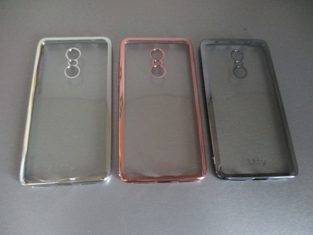1.  Xiaomi Redmi Note 4.  Чехол накладка Utty Electroplating Case.  Силикон. Цве. . фото 4