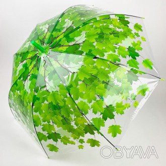 Зонт, декорированный кленовыми листьями не только укроет от дождя, но и обеспечи. . фото 1