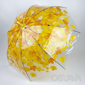 Зонт, декорированный кленовыми листьями не только укроет от дождя, но и обеспечи. . фото 1