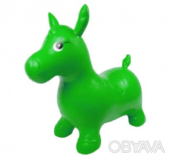 Детский резиновый прыгун Лошадка для детей Bambi, зеленая 
Надувная игрушка-трен. . фото 1