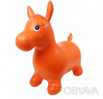  Игрушка детская Лошадка-прыгун резиновая Bambi, оранжевая 
Надувная игрушка-тре. . фото 1