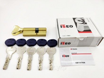 Iseo R7 85мм 55х30 ключ/тумблер латунь 
 
Цилиндр от итальянского бренда ISEO (И. . фото 3
