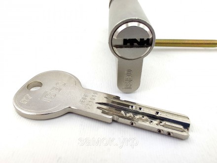 Iseo R7 70мм 30/40 ключ/ключ никель 
 
Цилиндр от итальянского бренда ISEO (Исео. . фото 4