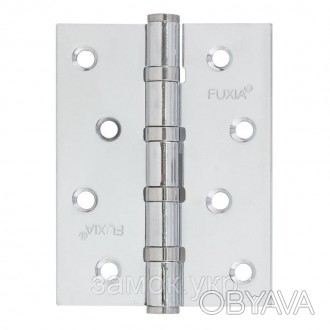 Петля дверная Fuxia 100*2,5 (4 подш, сталь) хром - это современная дверная фурни. . фото 1