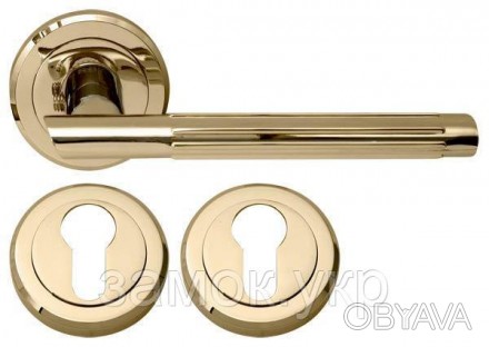 Дверная ручка на круглой розетке RDA RDA Milano 5250 с накладками под ключ, тита. . фото 1
