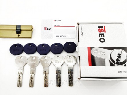Iseo R7 105мм 50/55 ключ/ключ латунь 
 
Цилиндр от итальянского бренда ISEO (Исе. . фото 2