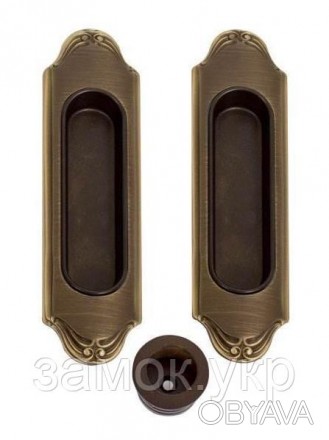Набор ручек для раздвижных дверей Mandelli 1028 матовая бронза
 
Итальянская ком. . фото 1