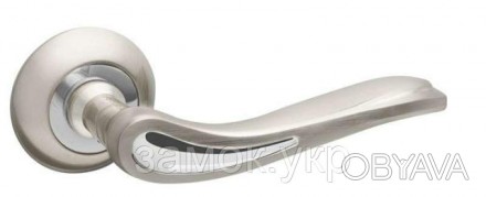  Ручка для двери на круглой розетке Fuaro Melody RM SN/CP-3 матовый никель/хром
. . фото 1