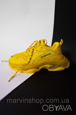 Кроссовки женские желтые Balenciaga Triple S Clear Sole 
Вы только посмотрите на. . фото 1