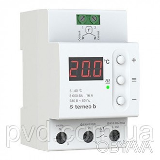 Терморегулятор на DIN-рейку terneo b 32А
Терморегулятор terneo b — термостат для. . фото 1