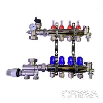 Коллектор для теплого пола с расходомерами предназначен для точной балансировки . . фото 1