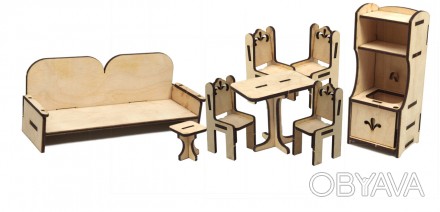 Конструктор из дерева Мебель кухня арт 026
Игровой набор мебели поможет ребенку . . фото 1