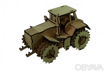 Деревянный конструктор 3Д трактор. . фото 1