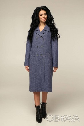 Пальто женское демисезонное, выполненное из пальтовой ткани прямого силуэта с вт. . фото 1
