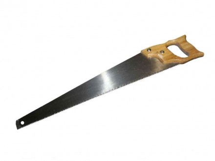Пила ножовка по дереву с деревянной рукояткой, длина полотна- 45 см, вся длина- . . фото 3