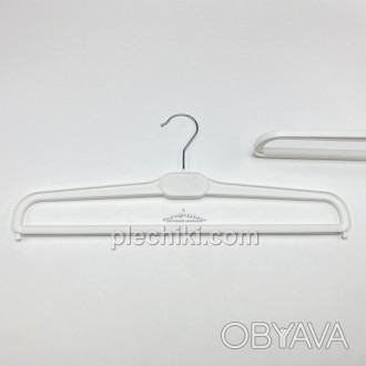 Вешалки тремпеля для брюк и юбок пластиковые W-BV41 белого цвета.
 
Длина: 410 м. . фото 1