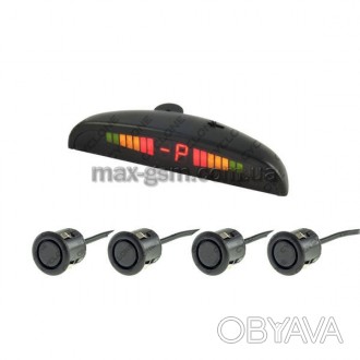 Четырёхдатчиковый парковочный радар LED серии; определяемое расстояние 0,3-2м; д. . фото 1