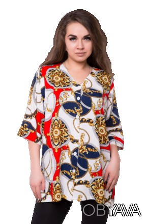 
Блуза oversize на пуговицах разноцветная 0406S-6
Легкая стильная женская блуза . . фото 1