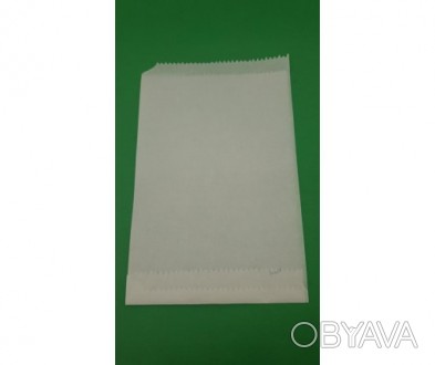 Жиростойкий пакет бумажный 14*23 Белый (1000 шт). . фото 1