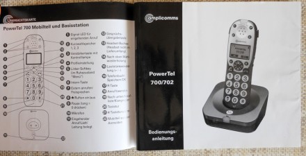 Трубка стационарного радиотелефона Amplicomms PowerTel 700  привезёна из Германи. . фото 9
