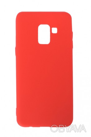 Накладка панель Silicone Case Samsung A8 2018 A530 чехол бампер красный
 
Полная. . фото 1