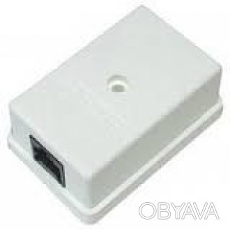 Розетка UTP 8P8C RJ45 1 порт. накладная белая на липучке (дешевая) 
Тип: Розетка. . фото 1