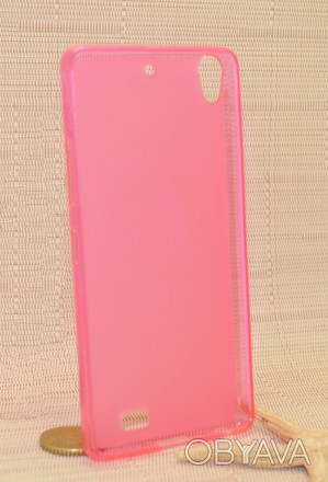 Накладка Florence силиконовая для FLY IQ4516 розовая 
 
Софт тач покрытие матово. . фото 1