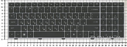 Клавиатура HP Probook 4540S, 4545S (черная с серой рамкой). 
 
Тип - Клавиатура . . фото 1