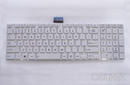 Клавиатура для ноутбуков Toshiba Satellite C850, L850 series белая с белой рамко. . фото 1