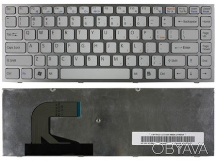 Клавиатура для ноутбуков Sony Vaio VPC-S белая с сербристой рамкой RU/US
Характе. . фото 1