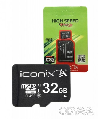 Карта памяти microSDHC 32Gb ICONIX (Class 10) + Adapter SD
 
10 класс скорости
О. . фото 1