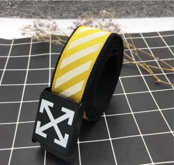 Ремень Пояс Off White Line Collection Желтый 110 см. Київ. фото 1 Ремень Пояс Off White Line Collection Желтый 110 см. Київ. фото 1