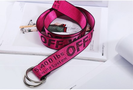 Ремень Пояс Off White Роза Красная 150 см. Київ. фото 1 Ремень Пояс Off White Роза Красная 150 см. Київ. фото 1