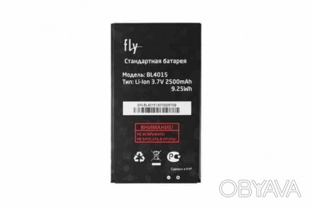 Батарея Fly BL4015 (IQ440) 3.7V 2500mAh 9.25Wh
 
АКБ предназначена для замены не. . фото 1