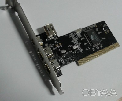Контроллер PCI - 1394 FireWire 2+1port с кабелем (VIA chipset)
Тип - Контроллер . . фото 1