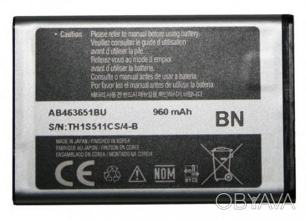 Аккумулятор Samsung ab463651b (для c6112, L700, s3650)
Samsung AB463651B (или же. . фото 1